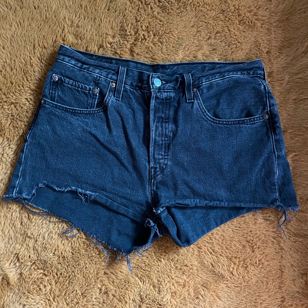 Black Levis 501 Jean Shorts